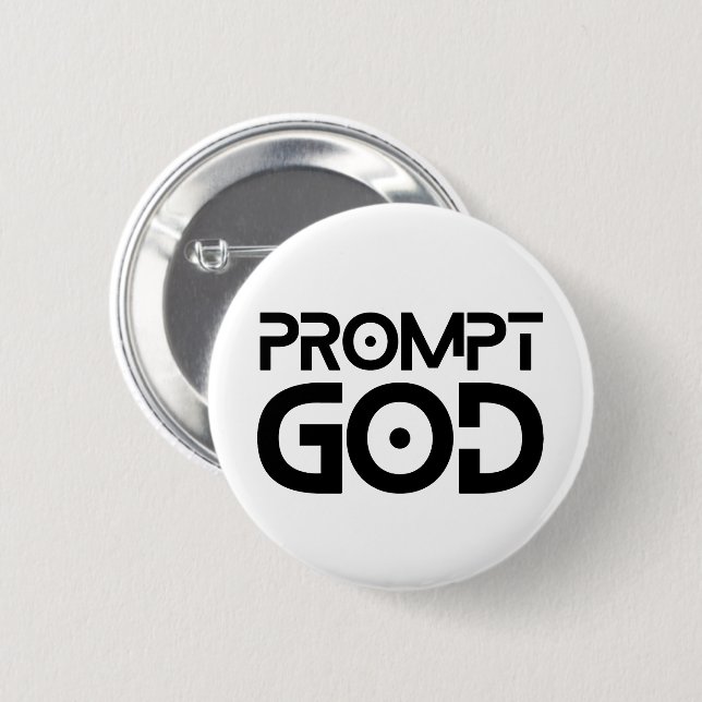 Prompt Engineer Prompt God AI Tech Prompt Master Button (Front & Back)