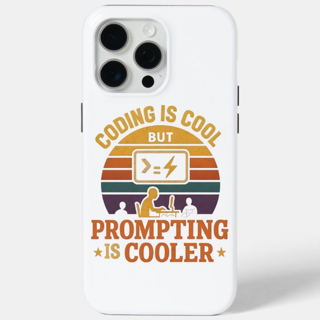 Prompting Beats Coding iPhone Case | Tech Humor  (Back)