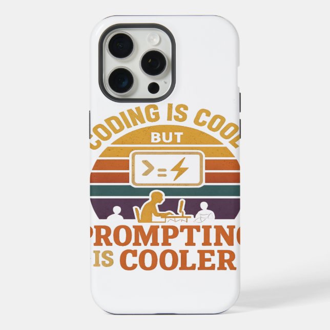 Prompting Beats Coding iPhone Case | Tech Humor  (Back)