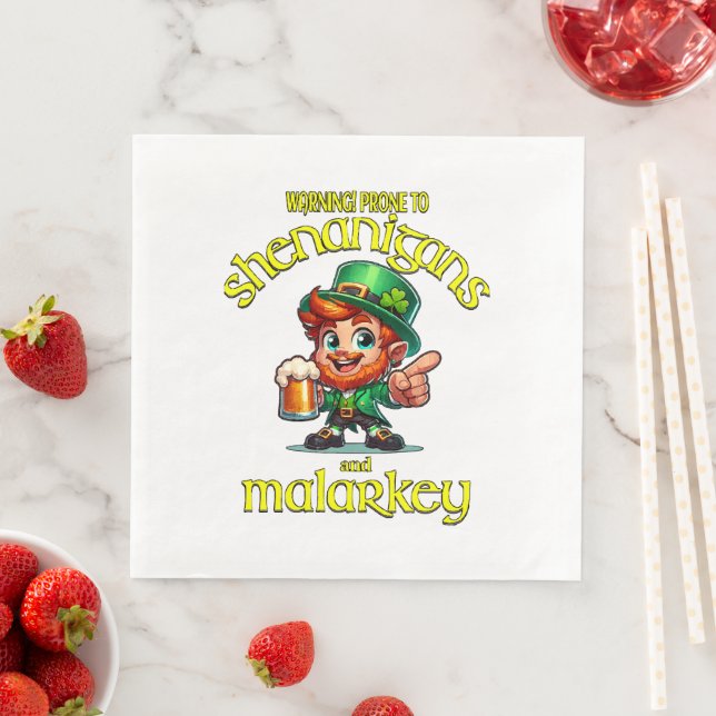 Prone to shenanigans paper dinner napkins (Insitu)