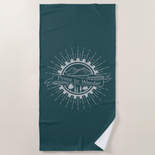 Prone to Wander Traveler Beach Towel