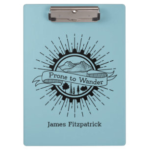 Prone to Wander Traveler Clipboard