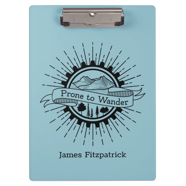 Prone to Wander Traveler Clipboard (Front)