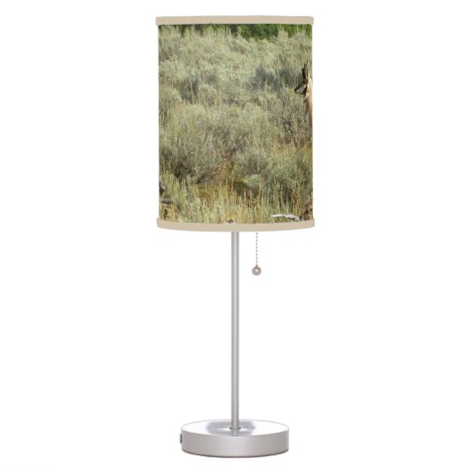 Pronghorn at Grand Teton National Park Table Lamp (Left)