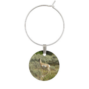 Pronghorn at Grand Teton National Park Wine Charm