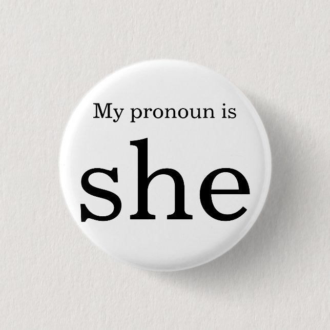 Pronoun badge button (Front)