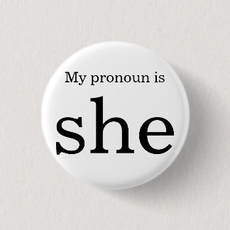 Pronoun badge button