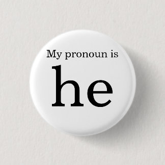 Pronoun badge pinback button
