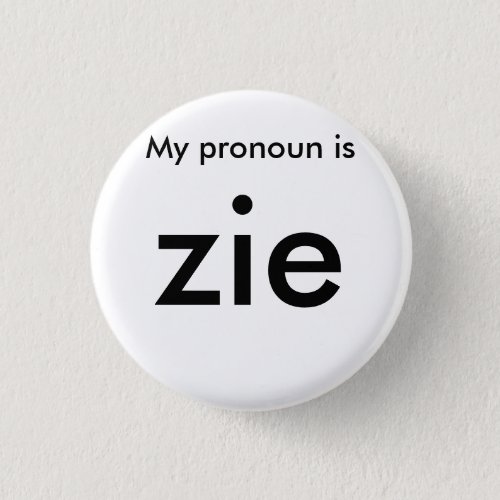 Pronoun badge pinback button