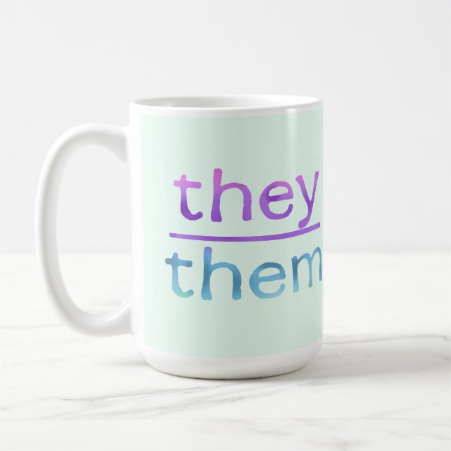 Pronoun They Them Colorful Mug (Left)