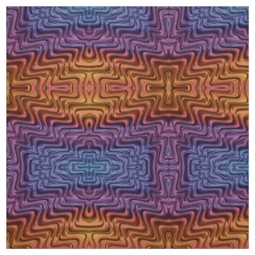 PRONOUNCED 3D! ~ Purple, Blue and Orange GORGEOUS  Fabric