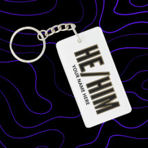 Pronouns He Him Black and Gold