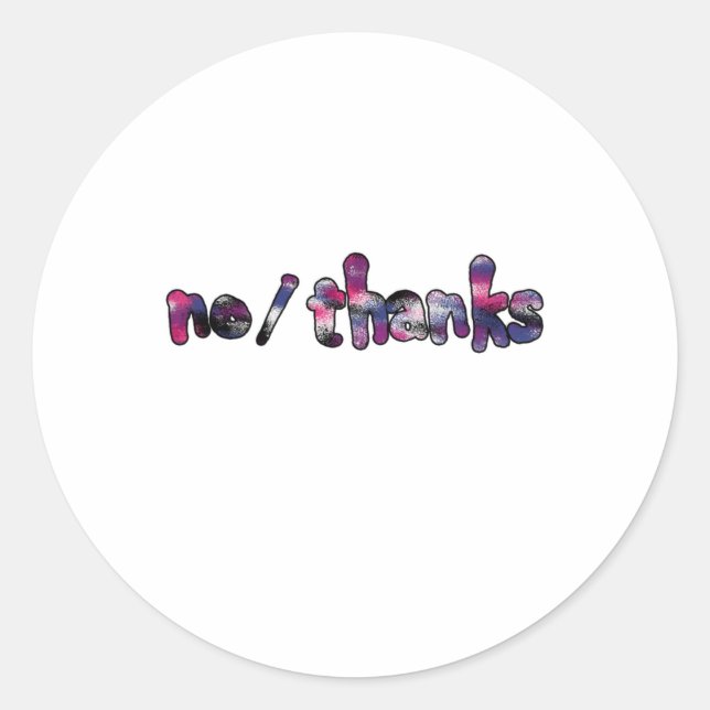 Pronouns Nothanks Genderfluid Flag Colors Sticker  (Front)