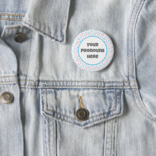 PRONOUNS Rainbow Sprinkles Transgender Pride Flag Button