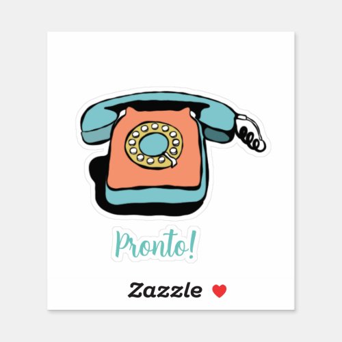 Pronto Italian phone sticker