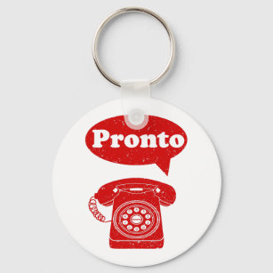 Pronto Italian Telephone Keychain