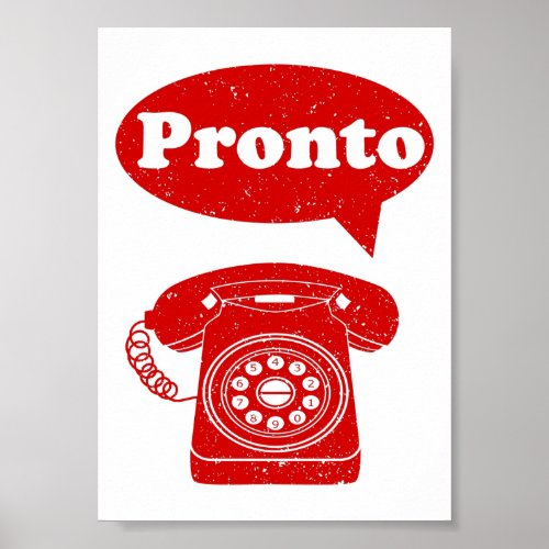 Pronto Italian Telephone Poster