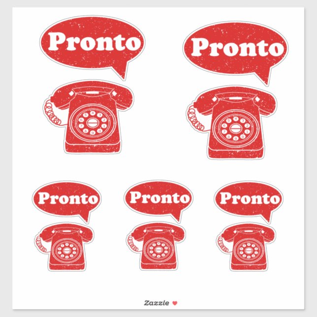 Pronto Italian Telephone Sticker (Sheet)