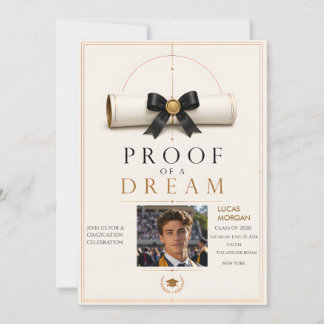 Proof of a Dream Elegant Graduation Photo Card