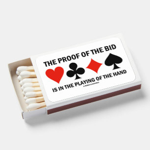 Proof Of The Bid Is Playing Of Hand Bridge Humor Matchboxes