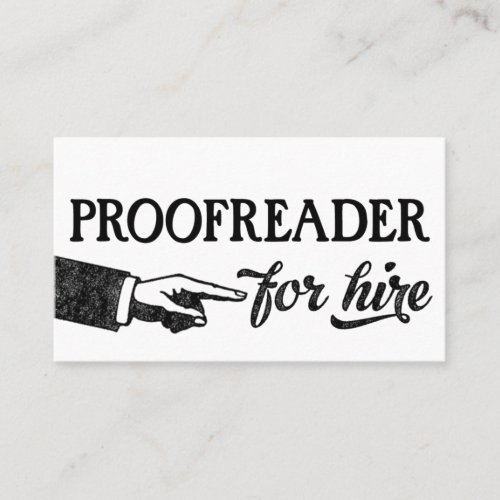 Proofreader Business Cards _ Cool Vintage