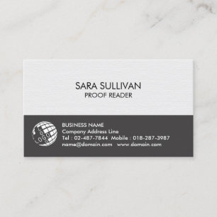 Proofreader Print Publishing Business Card