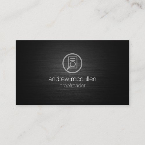 Proofreader Publishing Document Glass Icon  Business Card