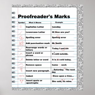 Proofreaders Marks Poster
