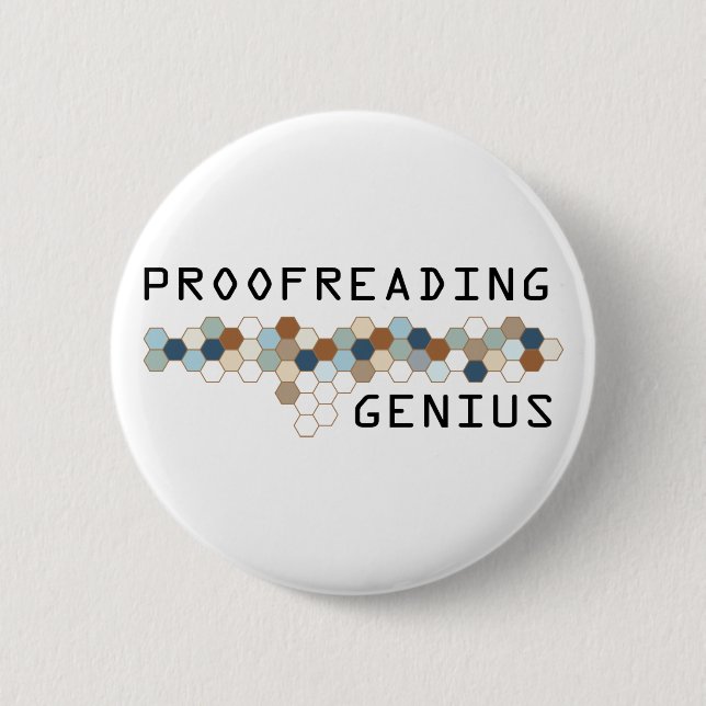 Proofreading Genius Button (Front)