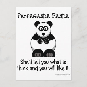 Propaganda Panda will let you know what to think Postcard
