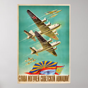 Propaganda Poster Glory to the mighty Soviet