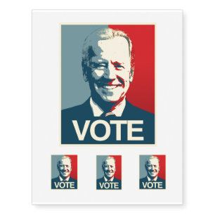 Propaganda Poster - VOTE JOE Temporary Tattoos