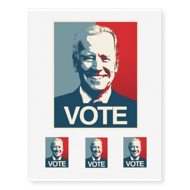 Propaganda Poster - VOTE JOE Temporary Tattoos (Front)