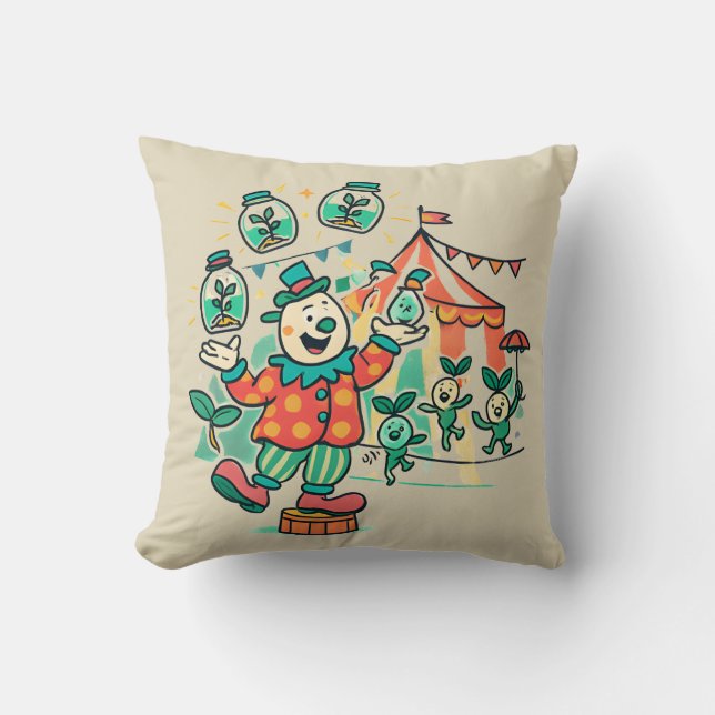 Propagation Circus Show Throw Pillow (Front)
