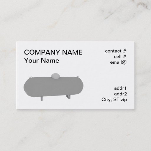 Customizable propane tank business card templates