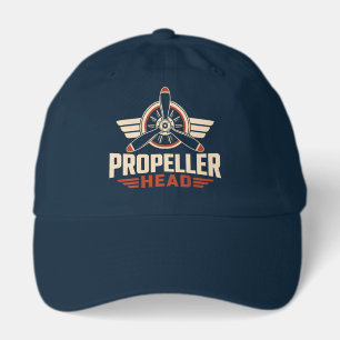 Propeller Head Vintage Airplane Engine & Wings Hat