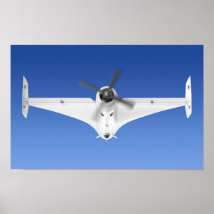 Propeller military surveillance drone poster