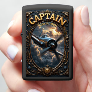 Propeller Pilot's Gilded Sky Keepsake Gift Zippo Lighter