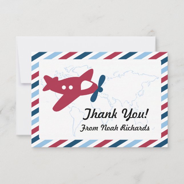 Propeller Plane Airmail Thank you (Front)