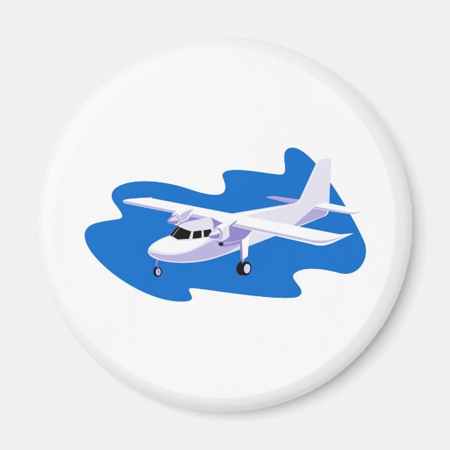 propeller plane airplane aircraft flying Cessna Magnet (Front)