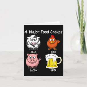 Proper American Diet: Four Major Food Groups 2 Holiday Card