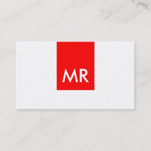 Proper exclusive monogram red white special business card