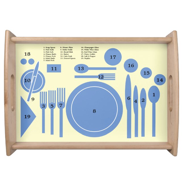 Proper Formal Table Dish Placement Template Serving Tray (Front)