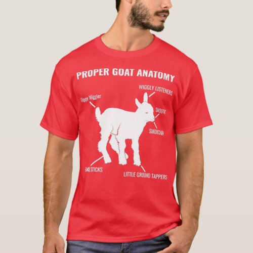 Proper Goat Anatomy Cute Animal Lover  T_Shirt