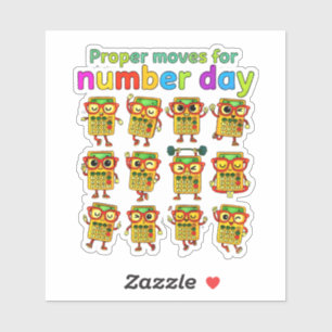 Proper Maths for Number Day Cute Sticker