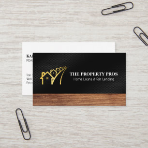 Properties   Black Carbon   Wood Trim Business Card