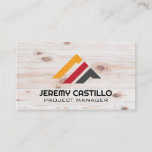 Property Construction | Wood Grain Business Card