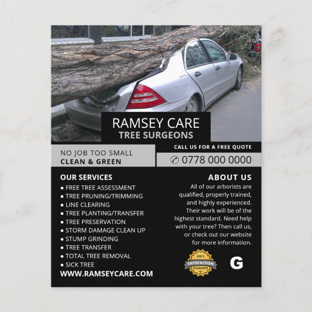Property Damage - Tree Surgeon - Arborist Flyer (Front)