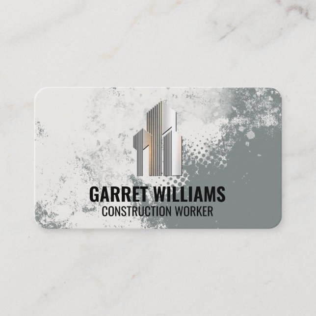 Property Developer Logo | Concrete and Dirt Business Card (Front)