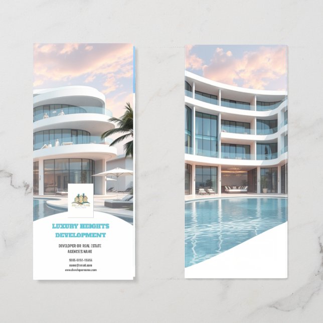 Property developer real estate advertizing realtor brochure (Folded Front and Back)